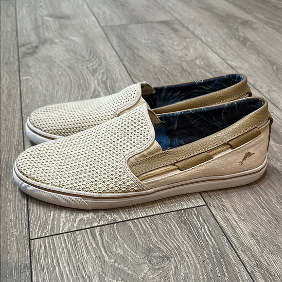 Tommy Bahama Other - Tommy Bahama Cream Loafers Breathable Slip-Ons